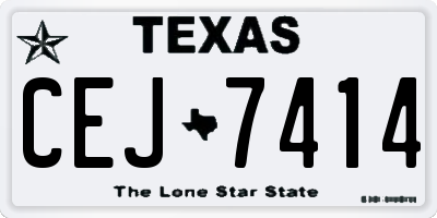 TX license plate CEJ7414