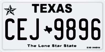 TX license plate CEJ9896