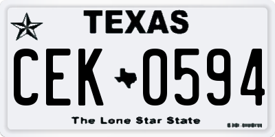 TX license plate CEK0594