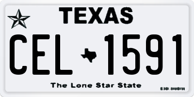TX license plate CEL1591
