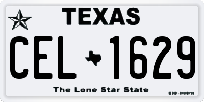 TX license plate CEL1629