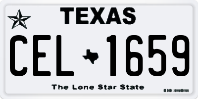 TX license plate CEL1659