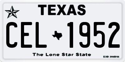 TX license plate CEL1952