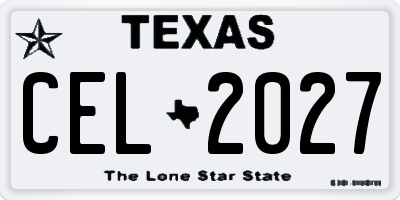 TX license plate CEL2027