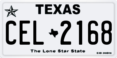 TX license plate CEL2168