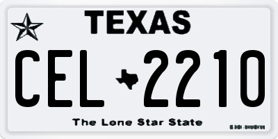 TX license plate CEL2210
