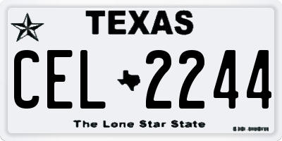 TX license plate CEL2244