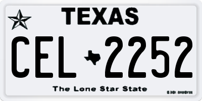 TX license plate CEL2252