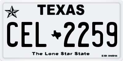 TX license plate CEL2259