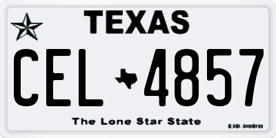 TX license plate CEL4857
