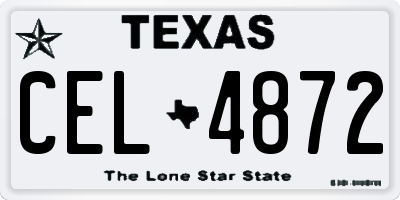 TX license plate CEL4872