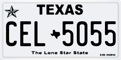 TX license plate CEL5055