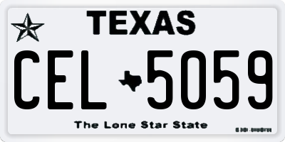 TX license plate CEL5059