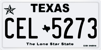 TX license plate CEL5273