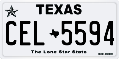 TX license plate CEL5594