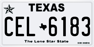 TX license plate CEL6183