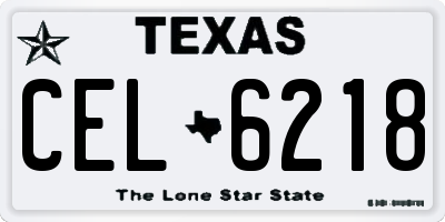 TX license plate CEL6218