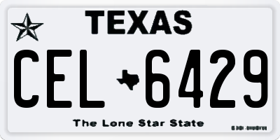 TX license plate CEL6429