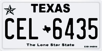 TX license plate CEL6435