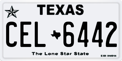TX license plate CEL6442
