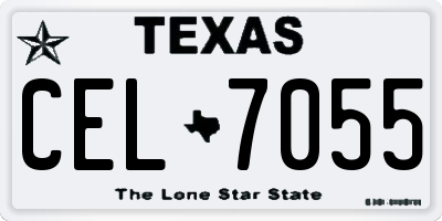 TX license plate CEL7055