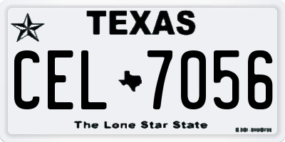 TX license plate CEL7056