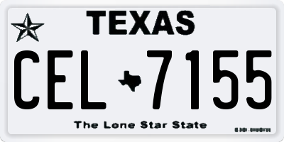 TX license plate CEL7155