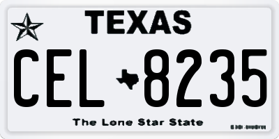 TX license plate CEL8235
