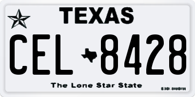 TX license plate CEL8428