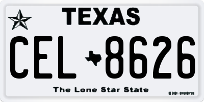 TX license plate CEL8626