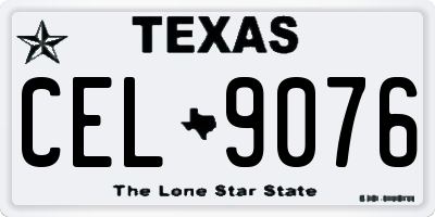 TX license plate CEL9076
