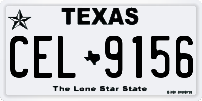 TX license plate CEL9156