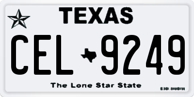 TX license plate CEL9249