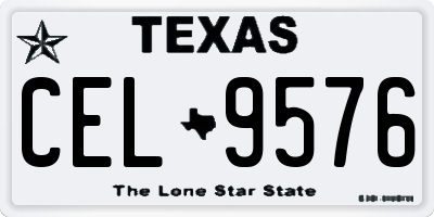 TX license plate CEL9576