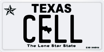 TX license plate CELL