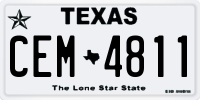 TX license plate CEM4811