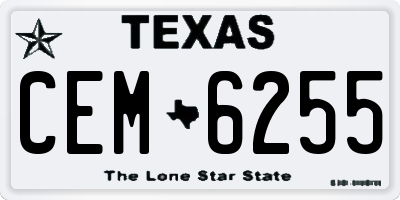 TX license plate CEM6255