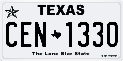 TX license plate CEN1330