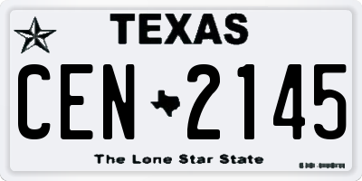 TX license plate CEN2145