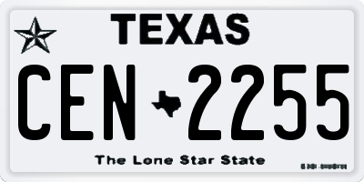 TX license plate CEN2255