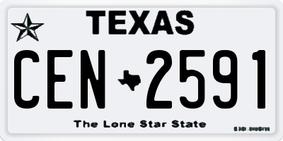 TX license plate CEN2591