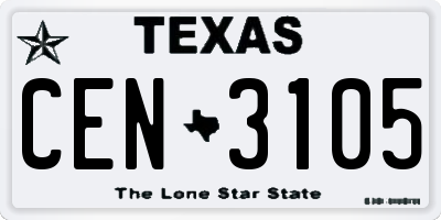 TX license plate CEN3105