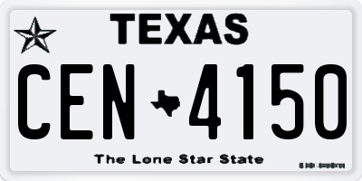 TX license plate CEN4150