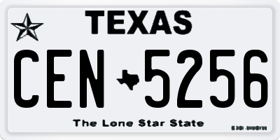 TX license plate CEN5256