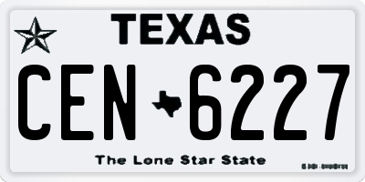 TX license plate CEN6227
