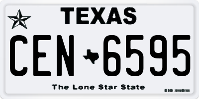 TX license plate CEN6595
