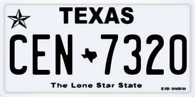 TX license plate CEN7320
