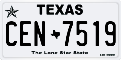 TX license plate CEN7519