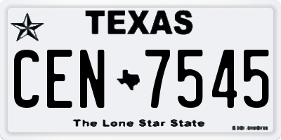 TX license plate CEN7545