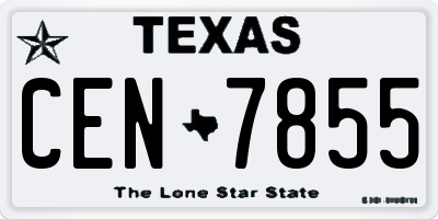 TX license plate CEN7855